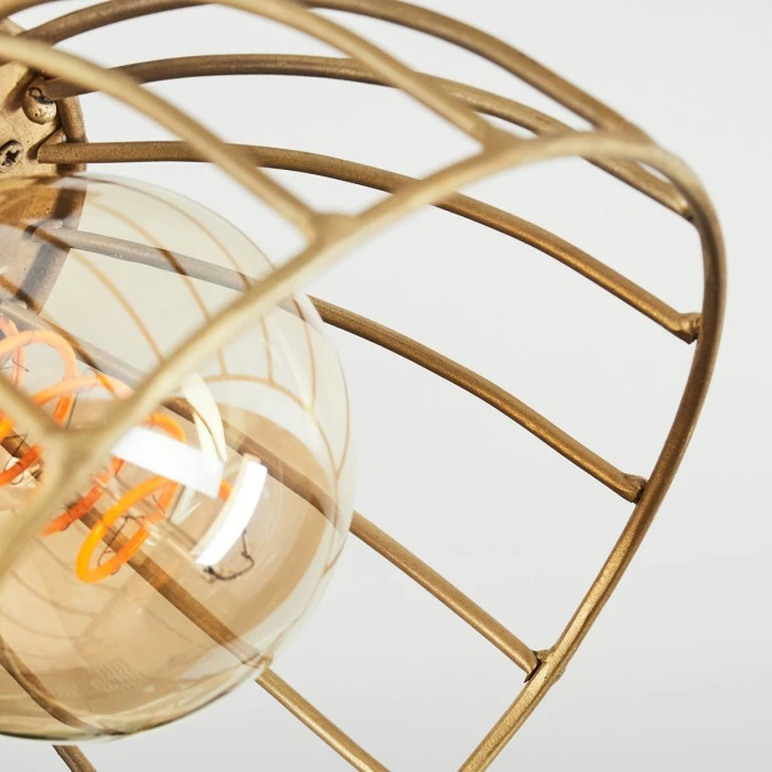 Hofstein Grunnfjord Deckenleuchte Gold, Holz dunkel, 2-flammig 3 Hofstein Grunnfjord Deckenleuchte Gold, Holz dunkel, 2-flammig – Bild 3