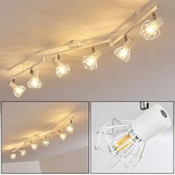 Hofstein Gullspang Deckenleuchte Weiß, 6-flammig