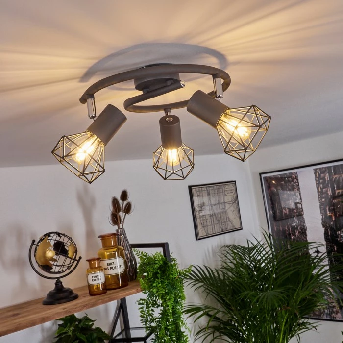 Hofstein Gullspang Deckenleuchte Chrom, Anthrazit, 3-flammig 9 Hofstein Gullspang Deckenleuchte Chrom, Anthrazit, 3-flammig – Bild 9