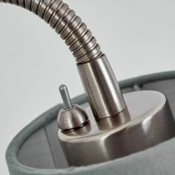 Hofstein Gunstock Stehleuchte Nickel-Matt, 2-flammig -Bürolampen Verkäufe gunstock stehleuchte h3354254 2