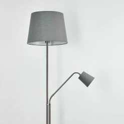Hofstein Gunstock Stehleuchte Nickel-Matt, 2-flammig -Bürolampen Verkäufe gunstock stehleuchte h3354254 5