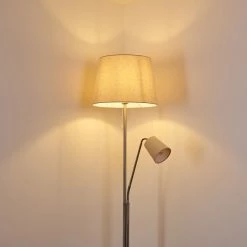 Hofstein Gunstock Stehleuchte Nickel glänzend, 2-flammig -Bürolampen Verkäufe gunstock stehleuchte h3354292 9