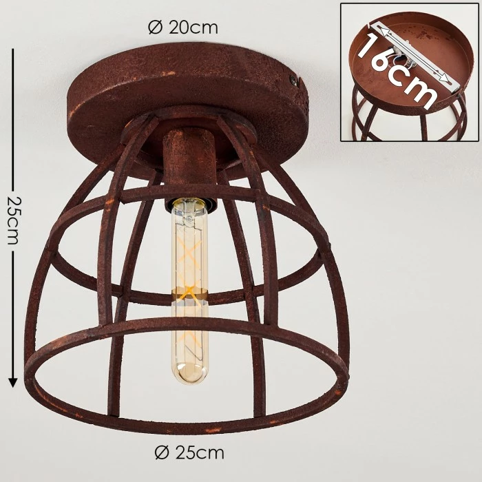 Hofstein Haervej Deckenleuchte Rostfarben, 1-flammig 2 Hofstein Haervej Deckenleuchte Rostfarben, 1-flammig – Bild 2