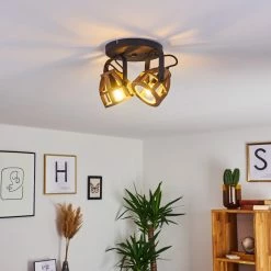 Hofstein Haervej Wood Deckenleuchte Schwarz, Holz hell, 2-flammig -Bürolampen Verkäufe haervej wood deckenleuchte h3368299 8