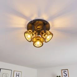 Hofstein Haervej Wood Deckenleuchte Schwarz, Holz hell, 3-flammig -Bürolampen Verkäufe haervej wood deckenleuchte h3368312 15