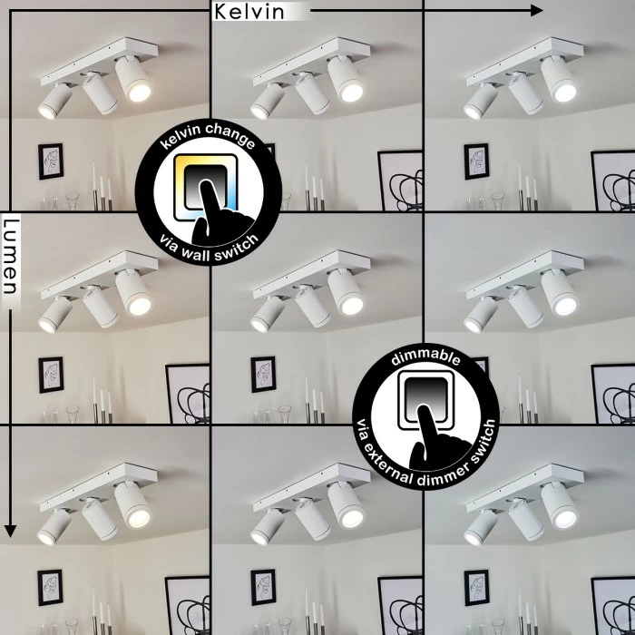 Hofstein Hakamken Deckenleuchte Weiß, 3-flammig 2 Hofstein Hakamken Deckenleuchte Weiß, 3-flammig – Bild 2