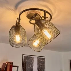 Hofstein Hakvaag Deckenleuchte Schwarz, Holz dunkel, 3-flammig -Bürolampen Verkäufe hakvaag deckenleuchte h3433829 11