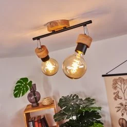 Hofstein Harran Deckenleuchte Chrom, Schwarz, Braun, 2-flammig 22 Hofstein Harran Deckenleuchte Chrom, Schwarz, Braun, 2-flammig -Bürolampen Verkäufe harran deckenleuchte h3441633 10