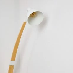 Hofstein Higashi Stehleuchte Weiß, Holz hell, 1-flammig -Bürolampen Verkäufe higashi stehleuchte h3358191 7