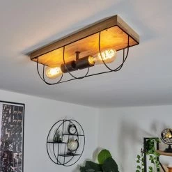 Hofstein Hodne Deckenleuchte Schwarz, Naturfarben, 2-flammig -Bürolampen Verkäufe hodne deckenleuchte h3434857 7