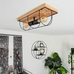 Hofstein Hodne Deckenleuchte Schwarz, Naturfarben, 2-flammig -Bürolampen Verkäufe hodne deckenleuchte h3434857 9