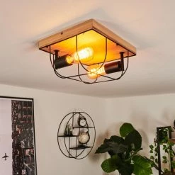 Hofstein Hodne Deckenleuchte Schwarz, Naturfarben, 2-flammig -Bürolampen Verkäufe hodne deckenleuchte h3441688 6