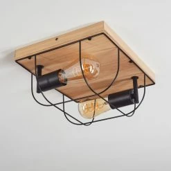 Hofstein Hodne Deckenleuchte Schwarz, Naturfarben, 2-flammig -Bürolampen Verkäufe hodne deckenleuchte h3441688 7