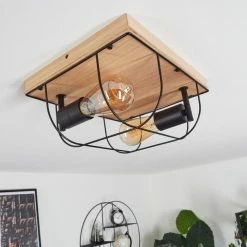 Hofstein Hodne Deckenleuchte Schwarz, Naturfarben, 2-flammig -Bürolampen Verkäufe hodne deckenleuchte h3441688 9