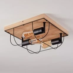 Hofstein Hodne Deckenleuchte Schwarz, Naturfarben, 3-flammig -Bürolampen Verkäufe hodne deckenleuchte h3441695 6