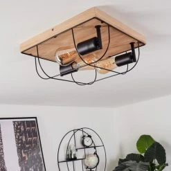 Hofstein Hodne Deckenleuchte Schwarz, Naturfarben, 3-flammig -Bürolampen Verkäufe hodne deckenleuchte h3441695 8