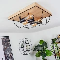 Hofstein Hodne Deckenleuchte Schwarz, Naturfarben, 4-flammig -Bürolampen Verkäufe hodne deckenleuchte h3441701 9