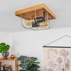 Hofstein Hodne Deckenleuchte Schwarz, Naturfarben, 2-flammig -Bürolampen Verkäufe hodne deckenleuchte h3441794 9