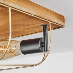 Hofstein Hodne Deckenleuchte Schwarz, Naturfarben, 3-flammig -Bürolampen Verkäufe hodne deckenleuchte h3441800 2