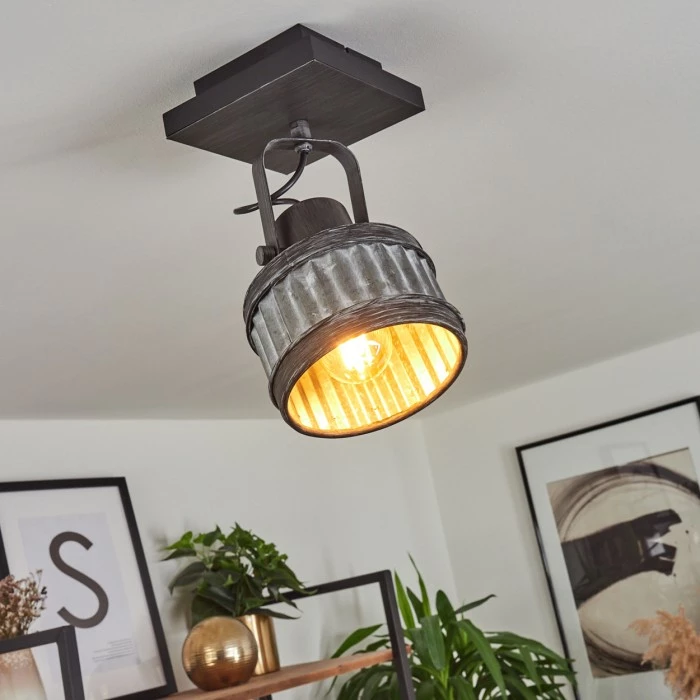 Hofstein Holsa Deckenleuchte Schwarz, 1-flammig 7 Hofstein Holsa Deckenleuchte Schwarz, 1-flammig – Bild 7