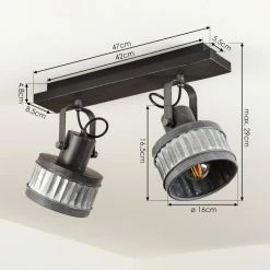 Hofstein Holsa Deckenleuchte Schwarz, 2-flammig -Bürolampen Verkäufe holsa deckenleuchte h3444207 3