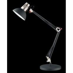 Honsel Leuchten Honsel Pit Tischleuchte Nickel-Matt, Schwarz, 1-flammig