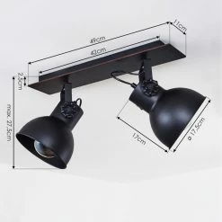 Hofstein Hora Deckenleuchte Schwarz, 2-flammig -Bürolampen Verkäufe hora deckenleuchte h3420553 3