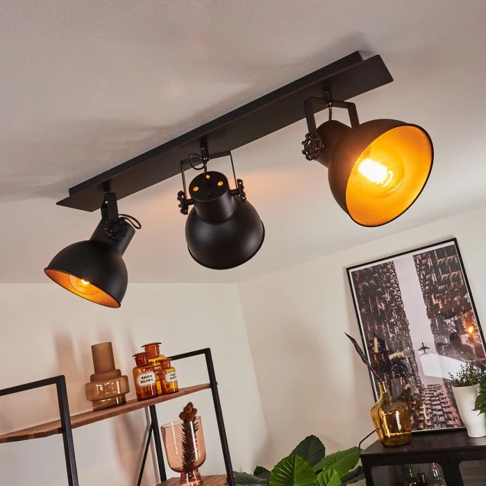 Hofstein Hora Deckenleuchte Schwarz, 3-flammig 9 Hofstein Hora Deckenleuchte Schwarz, 3-flammig – Bild 9