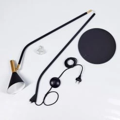 Hofstein Hybla Stehleuchte Schwarz, Gold, 1-flammig -Bürolampen Verkäufe hybla stehleuchte h3415276 4