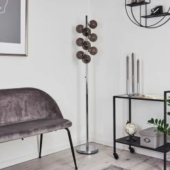 Hofstein Hyco Stehleuchte Chrom, 9-flammig -Bürolampen Verkäufe hyco stehleuchte h3420676 9