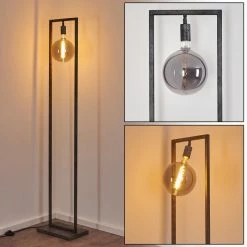 Hofstein Janskloster Stehleuchte Stahl gebürstet, 1-flammig