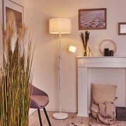 Hofstein Jobsbo Stehleuchte Weiß, 2-flammig