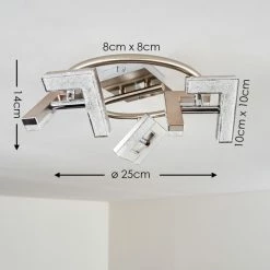 Hofstein Karis Deckenleuchte LED Nickel-Matt, 3-flammig 17 Hofstein Karis Deckenleuchte LED Nickel-Matt, 3-flammig -Bürolampen Verkäufe karis deckenleuchte h3080825 1