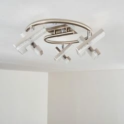 Hofstein Karis Deckenleuchte LED Nickel-Matt, 3-flammig 29 Hofstein Karis Deckenleuchte LED Nickel-Matt, 3-flammig -Bürolampen Verkäufe karis deckenleuchte h3080825 13