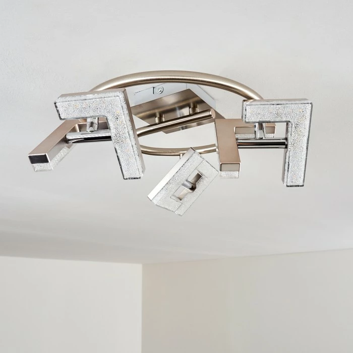 Hofstein Karis Deckenleuchte LED Nickel-Matt, 3-flammig 15 Hofstein Karis Deckenleuchte LED Nickel-Matt, 3-flammig – Bild 15