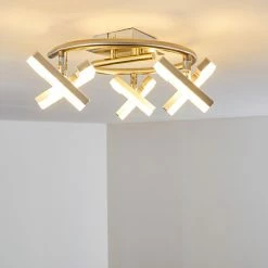 Hofstein Karis Deckenleuchte LED Nickel-Matt, 3-flammig 20 Hofstein Karis Deckenleuchte LED Nickel-Matt, 3-flammig -Bürolampen Verkäufe karis deckenleuchte h3080825 4