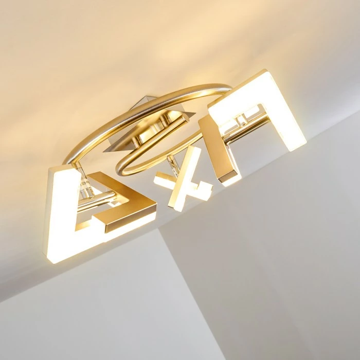 Hofstein Karis Deckenleuchte LED Nickel-Matt, 3-flammig 9 Hofstein Karis Deckenleuchte LED Nickel-Matt, 3-flammig – Bild 9