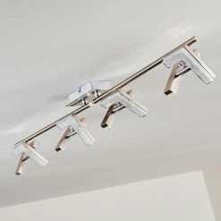 Hofstein Karis Deckenleuchte LED Nickel-Matt, 4-flammig -Bürolampen Verkäufe karis deckenleuchte h3080832 17