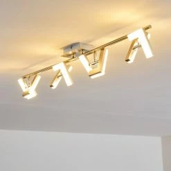 Hofstein Karis Deckenleuchte LED Nickel-Matt, 4-flammig -Bürolampen Verkäufe karis deckenleuchte h3080832 4