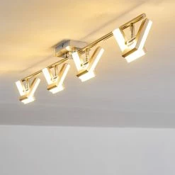 Hofstein Karis Deckenleuchte LED Nickel-Matt, 4-flammig -Bürolampen Verkäufe karis deckenleuchte h3080832 9