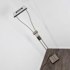 Hofstein Kimba Deckenfluter LED Nickel-Matt, 3-flammig -Bürolampen Verkäufe kimba deckenfluter h000441 15