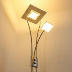 Hofstein Kimba Deckenfluter LED Nickel-Matt, 3-flammig -Bürolampen Verkäufe kimba deckenfluter h000441 19