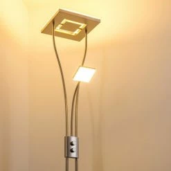 Hofstein Kimba Deckenfluter LED Nickel-Matt, 3-flammig -Bürolampen Verkäufe kimba deckenfluter h000441 8