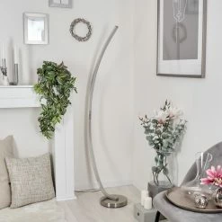 Hofstein Kimbolton Bogenlampe LED Nickel-Matt, 1-flammig 21 Hofstein Kimbolton Bogenlampe LED Nickel-Matt, 1-flammig -Bürolampen Verkäufe kimbolton bogenlampe h3266298 do4 9