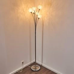 Hofstein Kitee Stehleuchte Edelstahl, 6-flammig -Bürolampen Verkäufe kitee stehleuchte h3089866 4