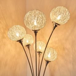 Hofstein Kitee Stehleuchte Edelstahl, 6-flammig -Bürolampen Verkäufe kitee stehleuchte h3089866 6