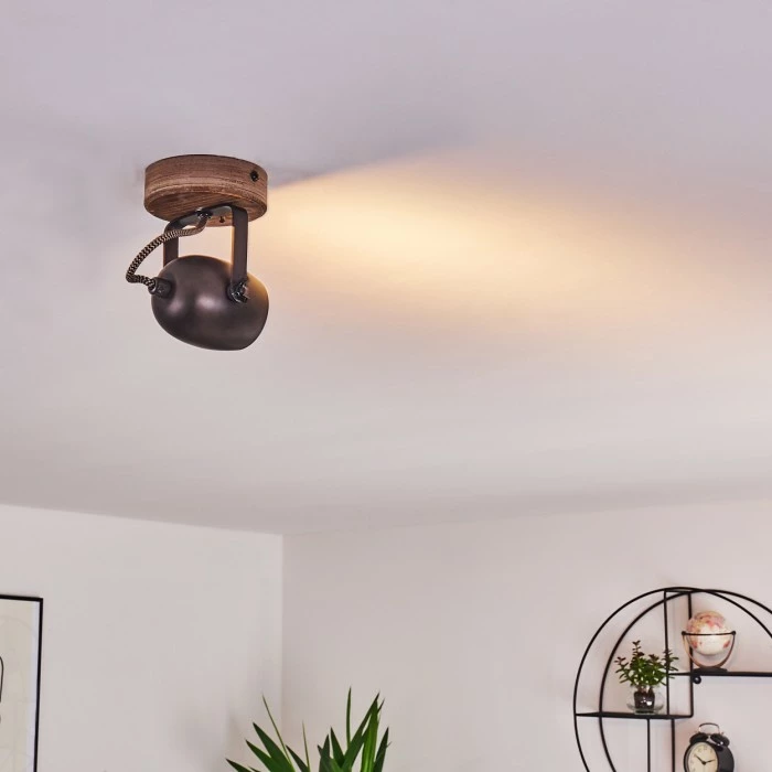 Hofstein Kuah Deckenleuchte Schwarz, 1-flammig 7 Hofstein Kuah Deckenleuchte Schwarz, 1-flammig – Bild 7