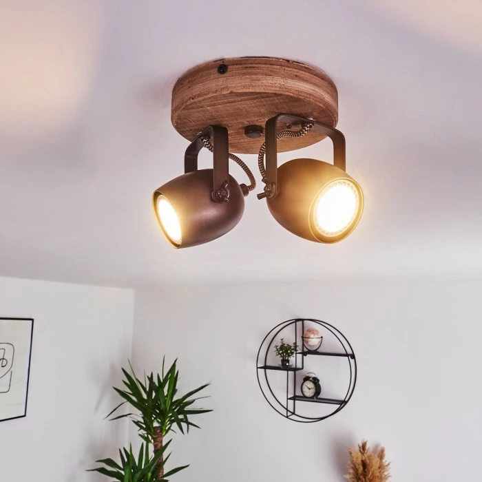 Hofstein Kuah Deckenleuchte Schwarz, 2-flammig 8 Hofstein Kuah Deckenleuchte Schwarz, 2-flammig – Bild 8