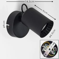 Hofstein Kullaberg Wandleuchte Schwarz, 1-flammig 20 Hofstein Kullaberg Wandleuchte Schwarz, 1-flammig -Bürolampen Verkäufe kullaberg wandleuchte h3318812 1