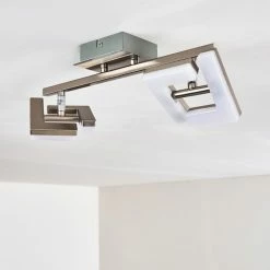 Hofstein Lago Deckenspot LED Nickel-Matt, 2-flammig -Bürolampen Verkäufe lago deckenspot h3010075 do4 15